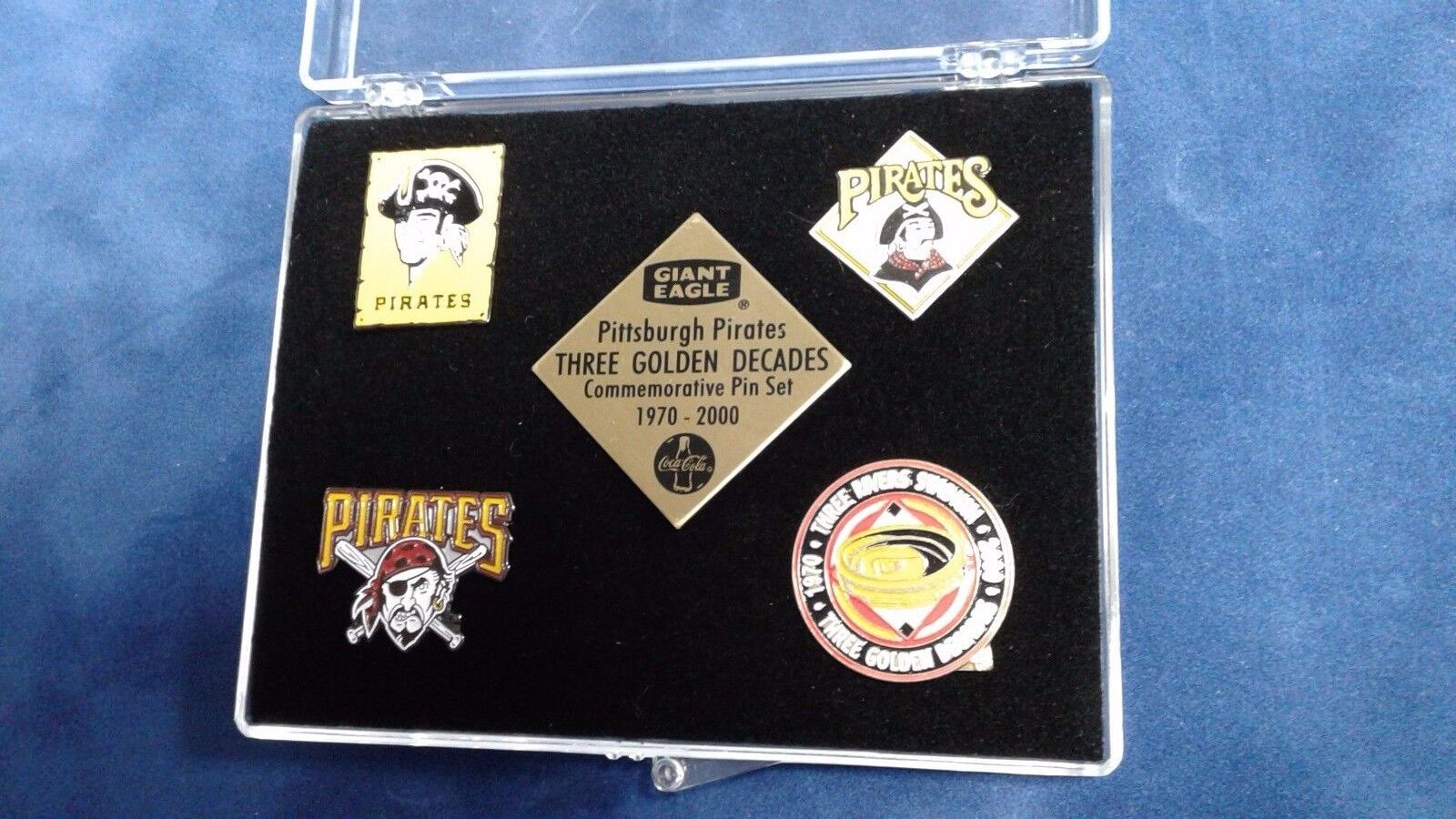 Pittsburgh Pirates Baseball Three Golden Decades Commemorative Pin Set 1970-2000