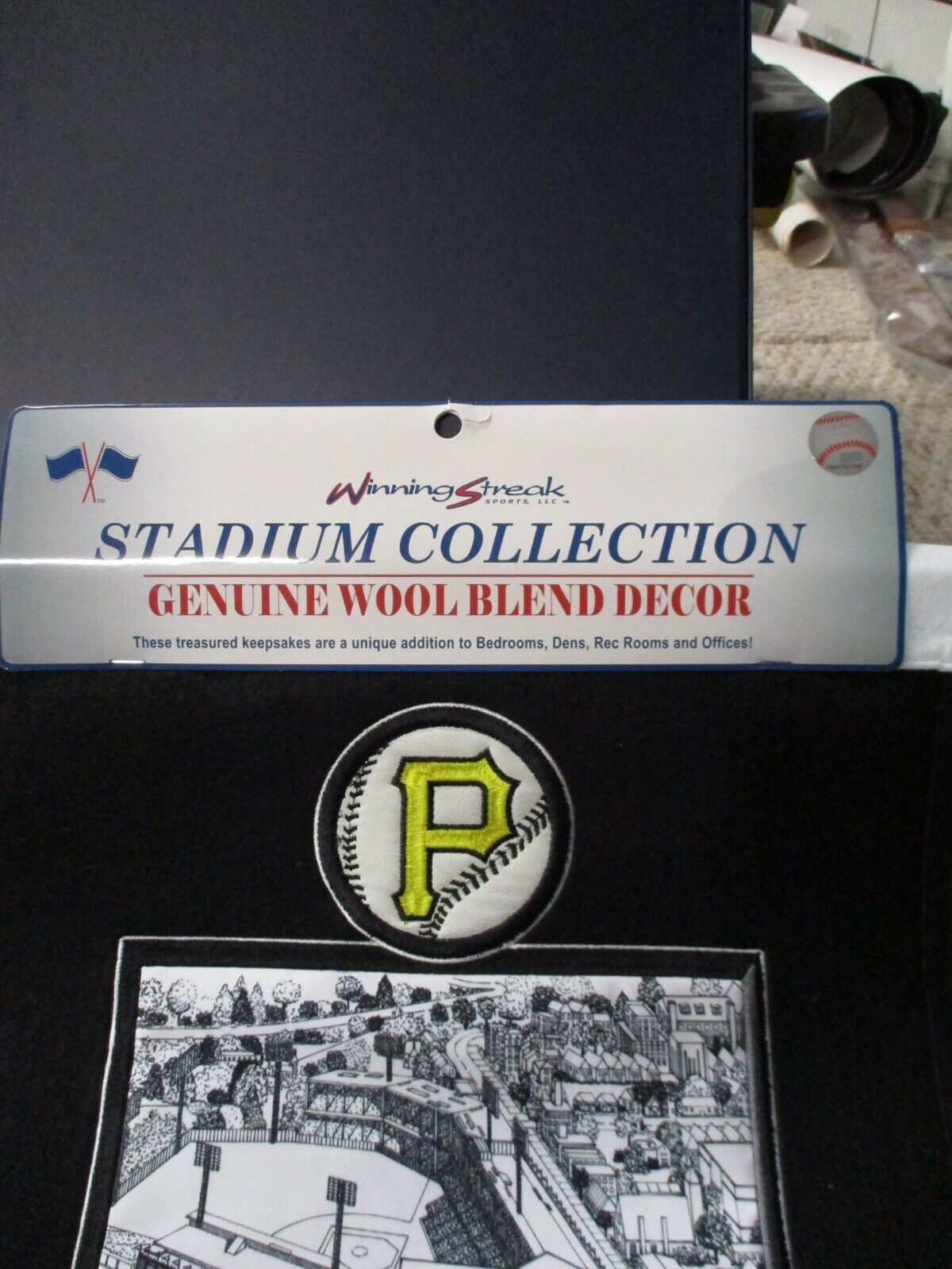 Pittsburgh Pirates Forbes Field Winning Streak Embroidered Stadium Banner Wool