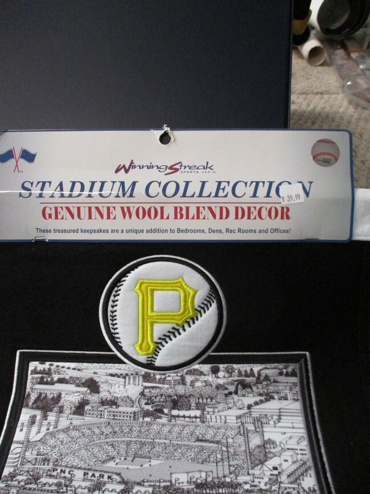 Pittsburgh Pirates PNC Park Winning Streak Embroidered Stadium Banner Wool