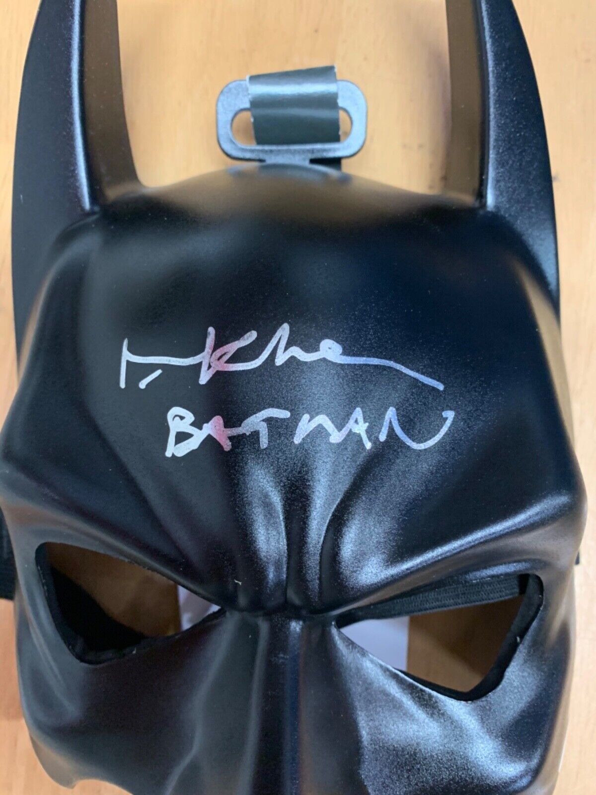 Plastic Batman Mask Signed Val Kilmer Bruce Wayne Batman Actor JSA Celebrity