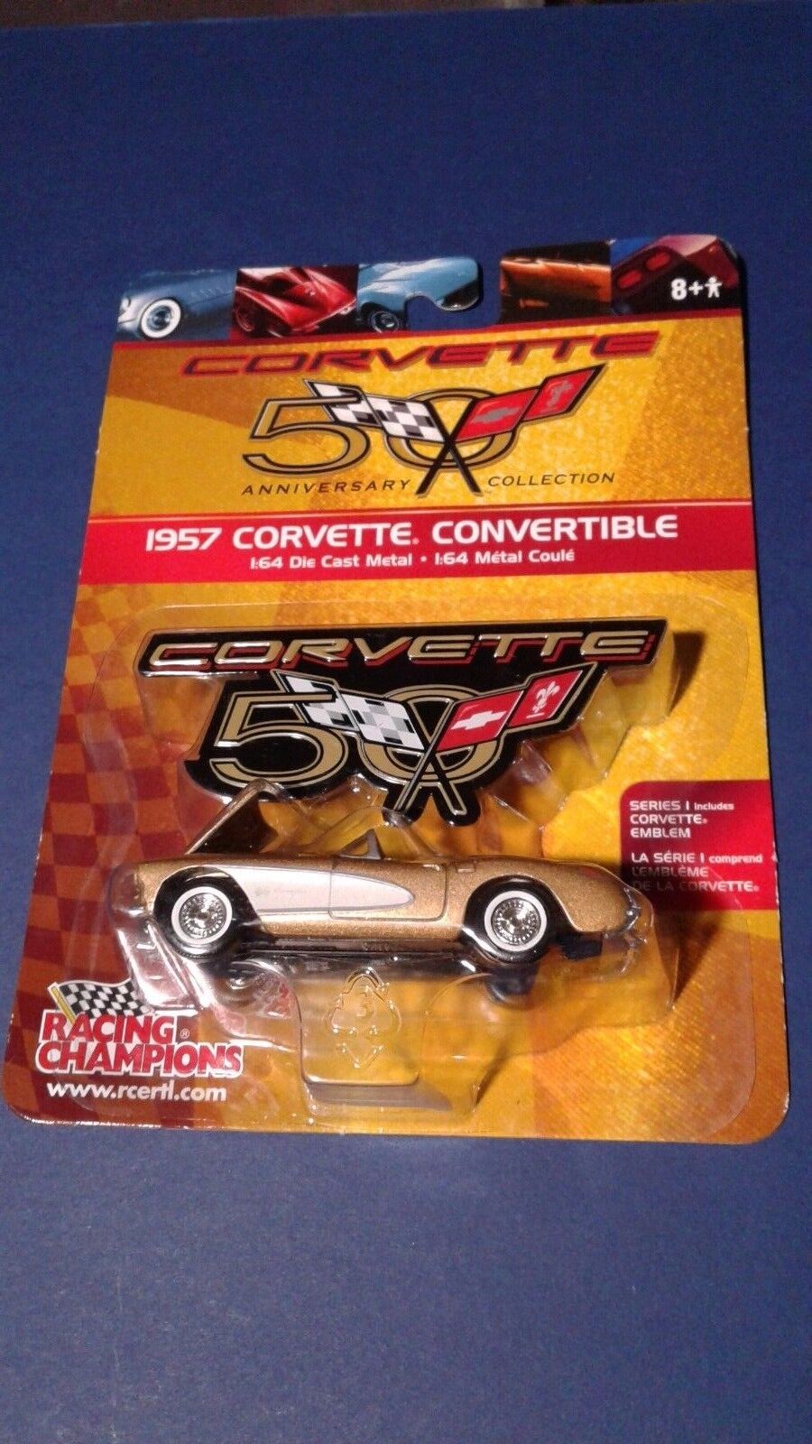 Racing Champions 1957 Corvette Convertible 50Th Anniversary Collection New Mip