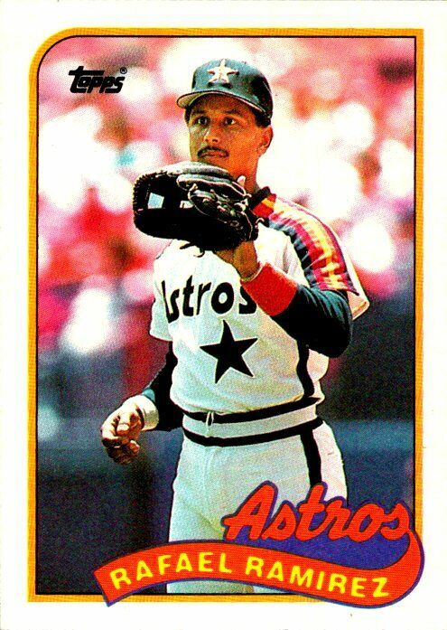 Rafael Ramirez Houston Astros 1989 Topps Misprint Card RJ Reynolds Backside
