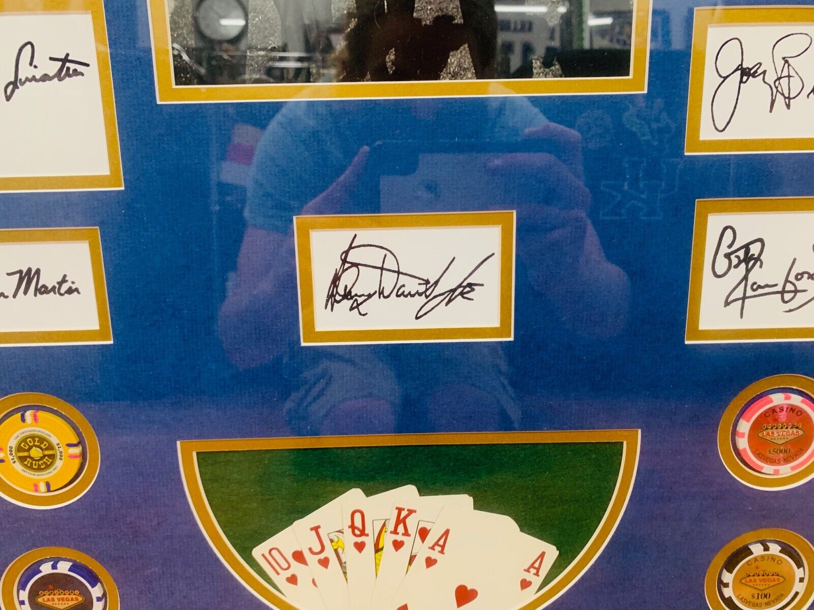 Rat Pack Specialty Custom Frame Facsimile Autographs Vegas Cards Fantasy Chips