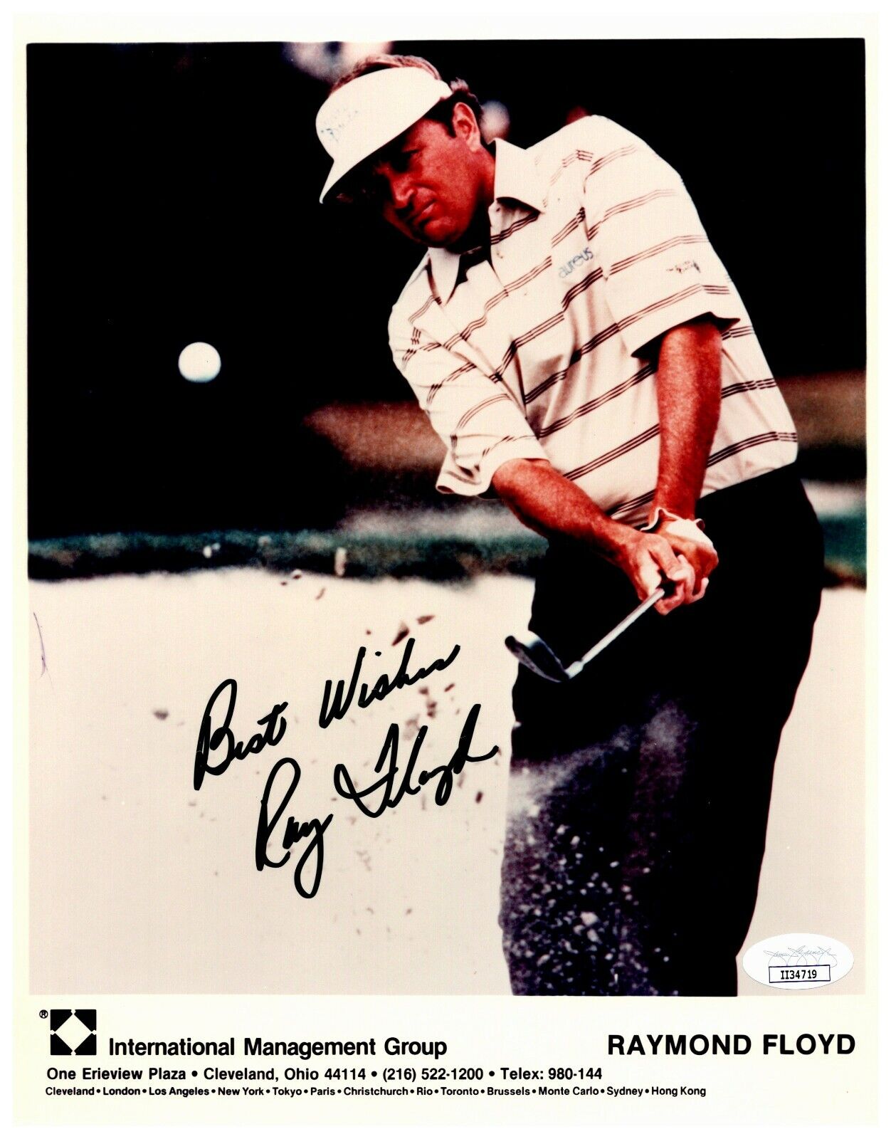 Raymond Ray Floyd Vintage Golfer Autographed Signed Color Photo JSA