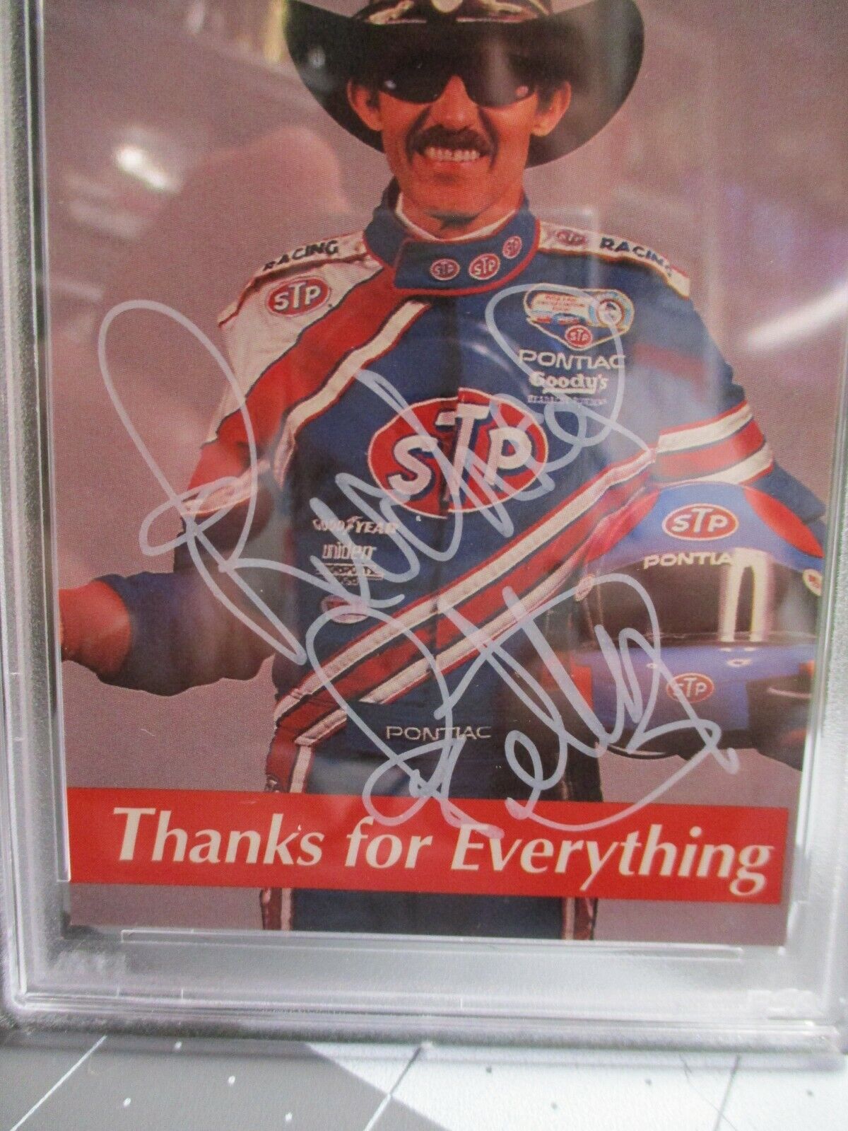 Richard  Petty Autographed 1992 First Brands Signed 9 PSA 84341269