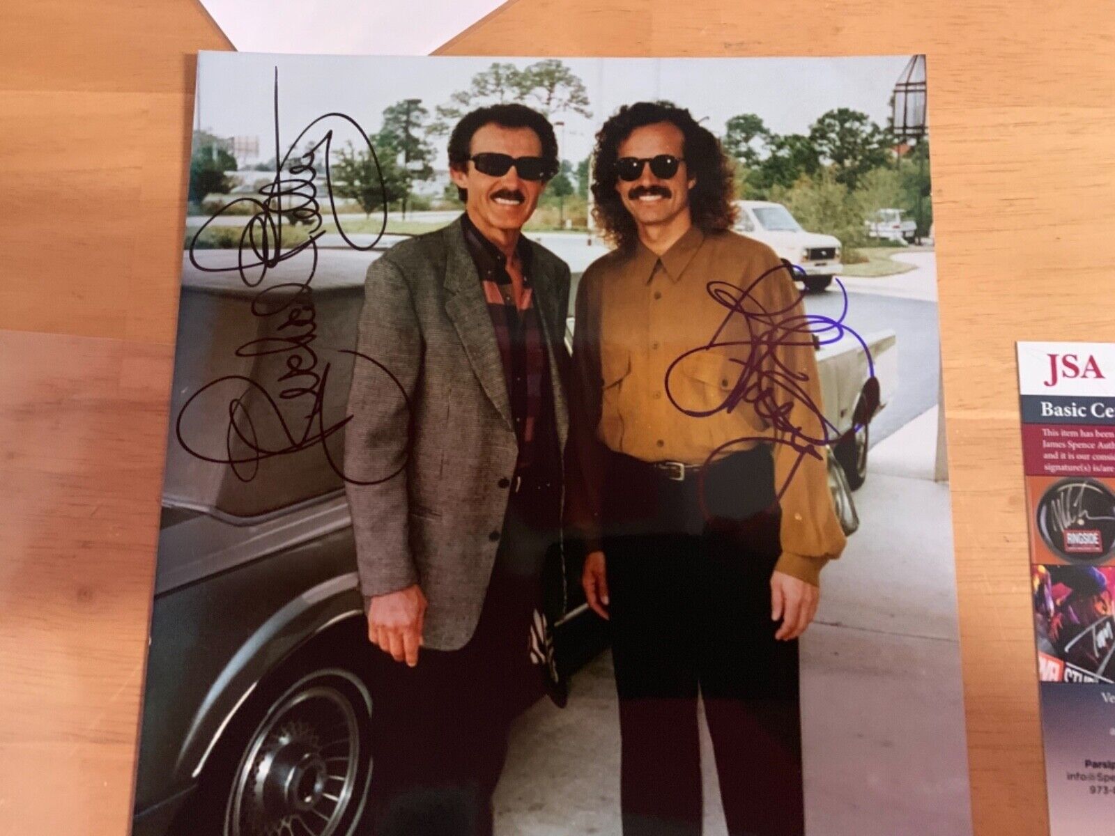 Richard Petty & Kyle Petty Nascar Drivers Autographed 8x10 Photo JSA