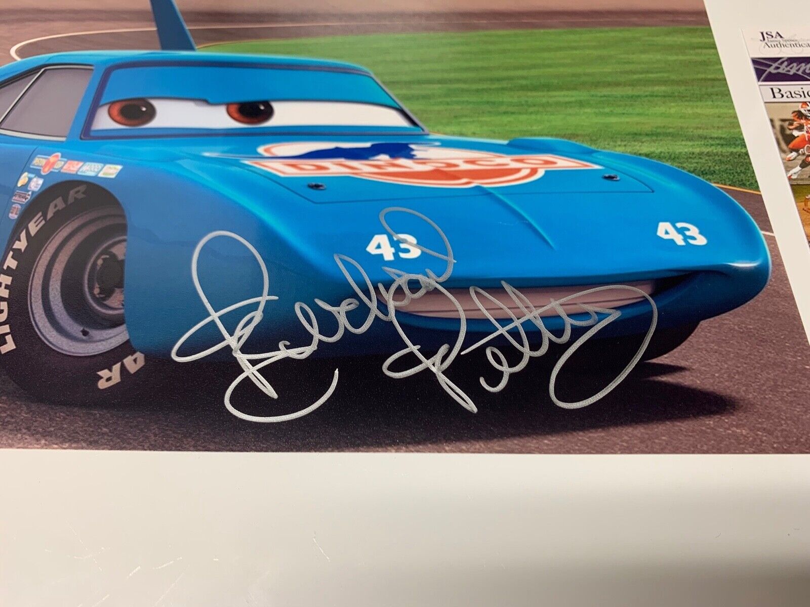 Richard Petty Pixar Cars The King Autographed 8x10 Photo JSA Certified M66333