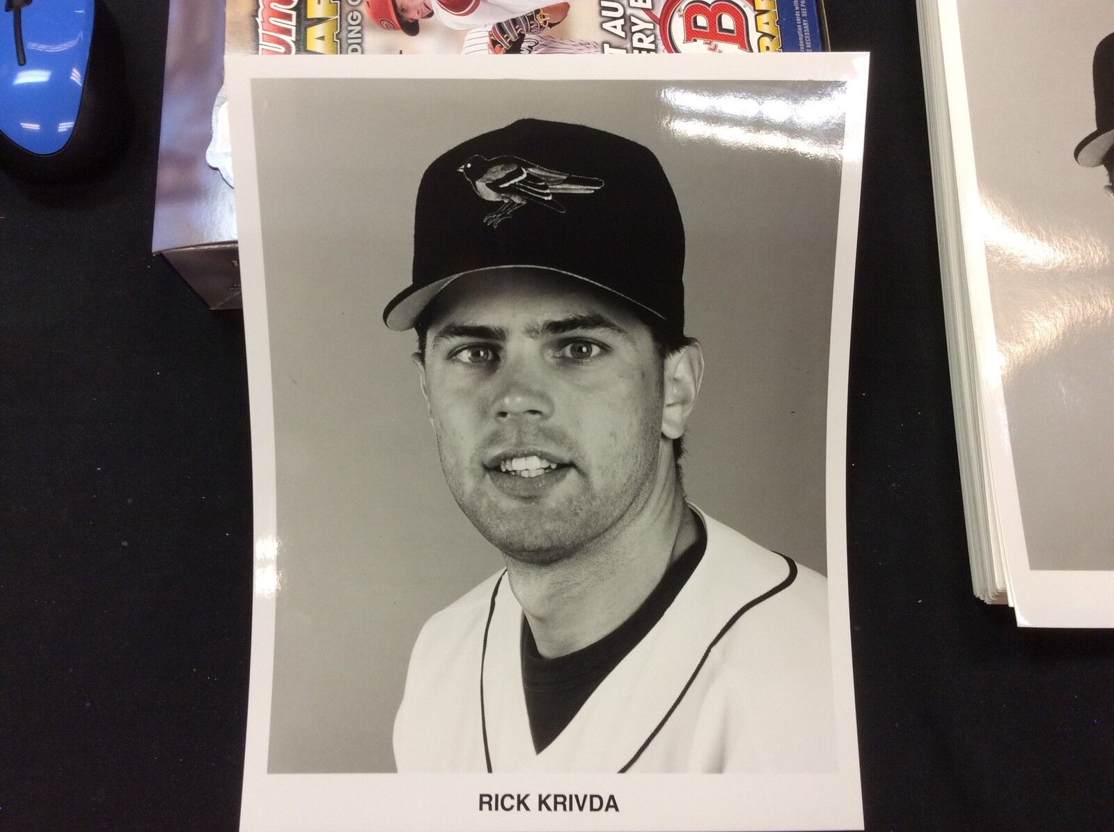 Rick Krivda Baltimore Orioles 8x10 B&W photo Tadder Team Issued photo