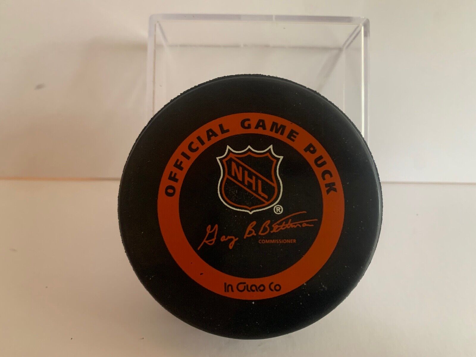Rico Fata Autographed Official NHL Hockey Game Puck Calgary Flames Logo