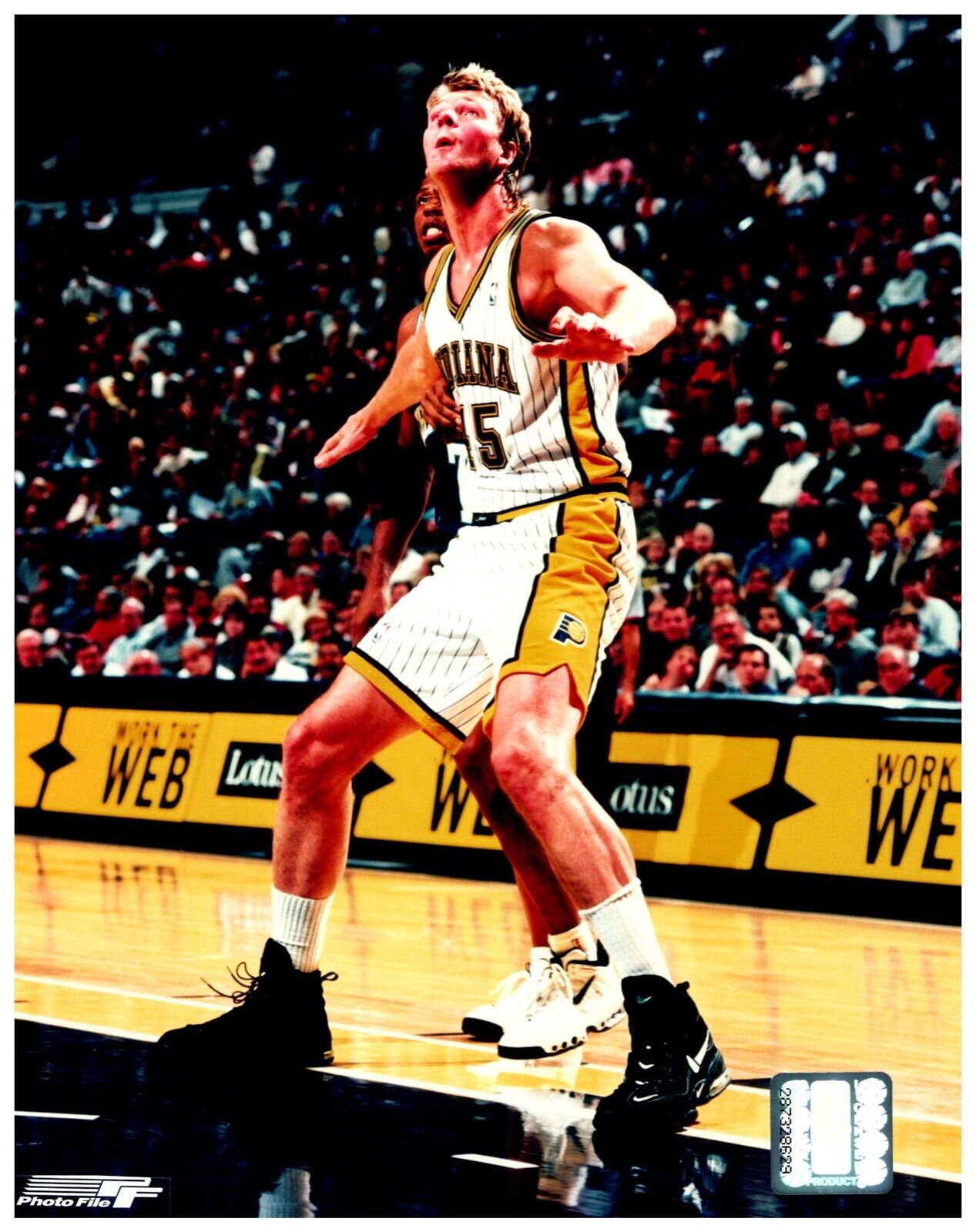 Rik Smits Indiana Pacers Unsigned 8x10 Sports Photo A W/ NBA Hologram Stickers