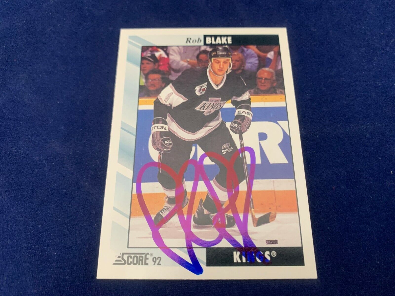 Rob Blake Los Angeles Kings Hand Signed 1992 Score Hockey Card 177 NM