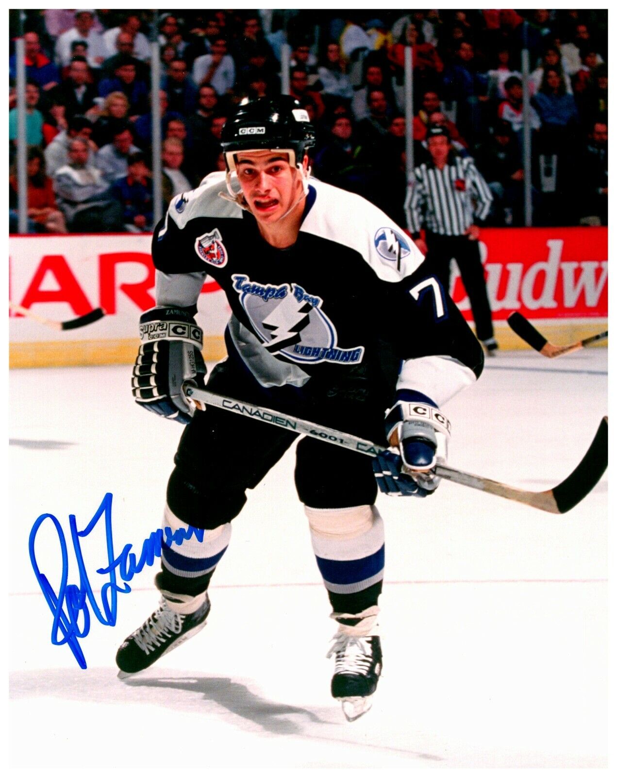 Rob Zamuner Tampa Bay Lightning Signed Autographed 8x10 Color Photo