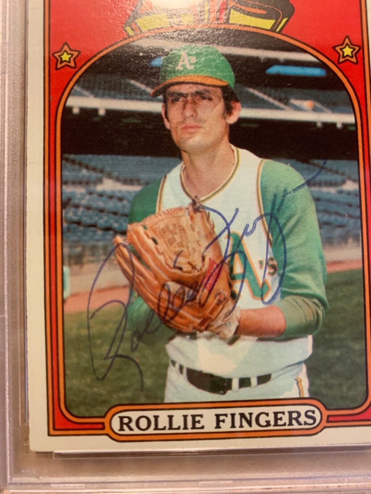 Rollie Fingers Autographed 1972 Topps Card 241 PSA Certified & Slabbed