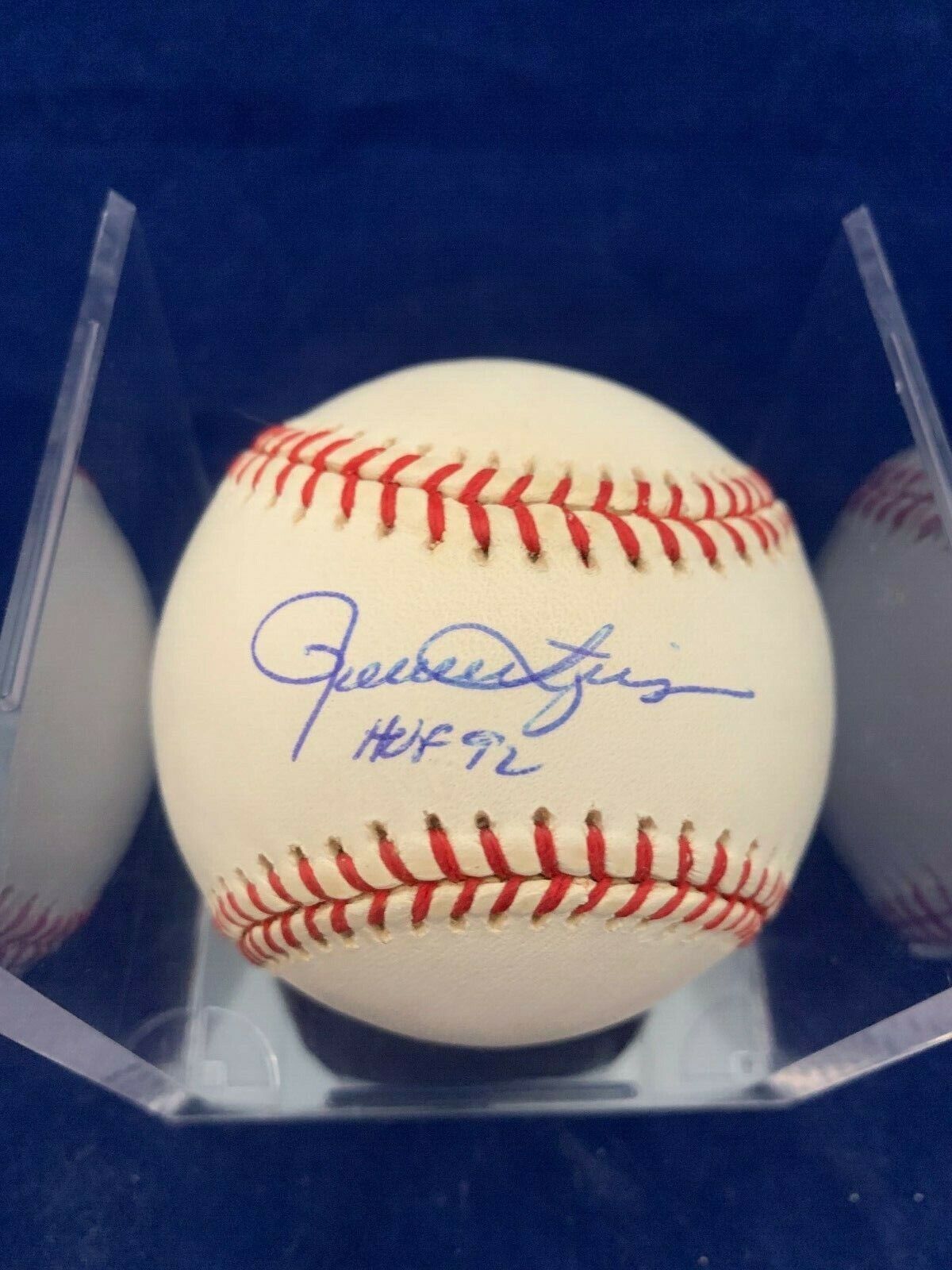 Rollie Fingers Signed Gene Budig Baseball with HOF 92 Inscription with JSA COA