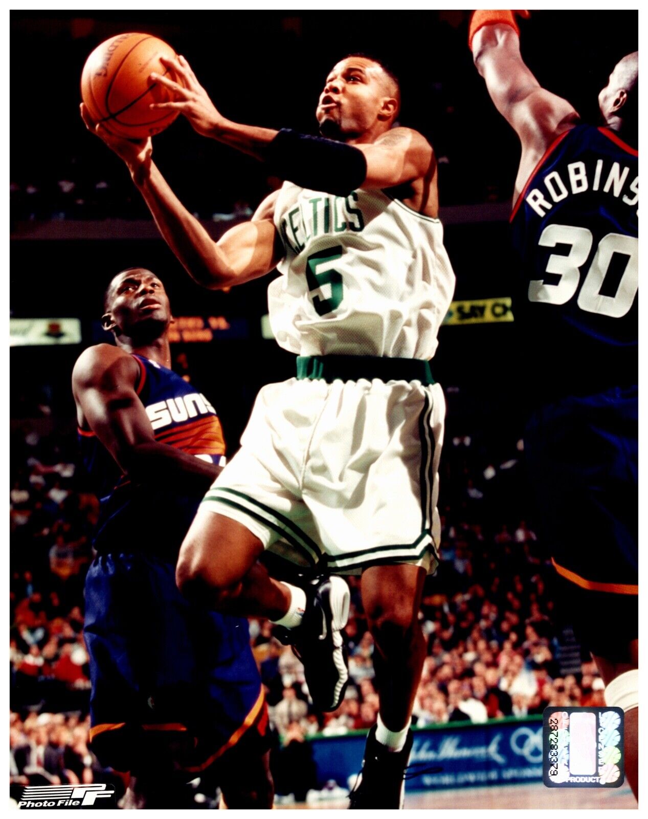 Ron Mercer Boston Celtics Photofile Unsigned 8x10 Hologram NBA Photo 3