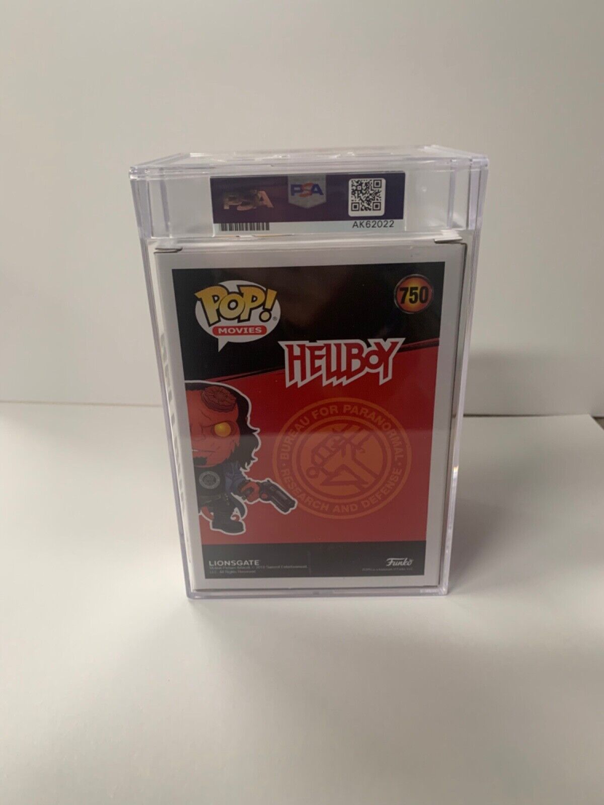 Ron Pearlman Signed Funko Pop PSA Slabbed Certified Hellboy 750 Gem Mint 10