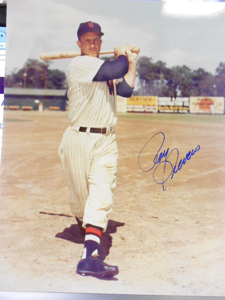 Roy Sievers Washington Nationals  autographed 8x10 color photo