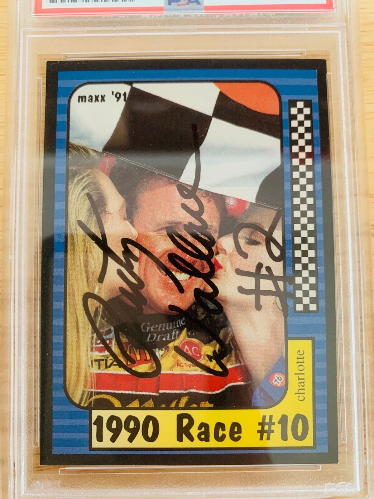 Rusty Wallace Autographed 1991 MAXX Auto Racing Card PSA Certified Slabbed