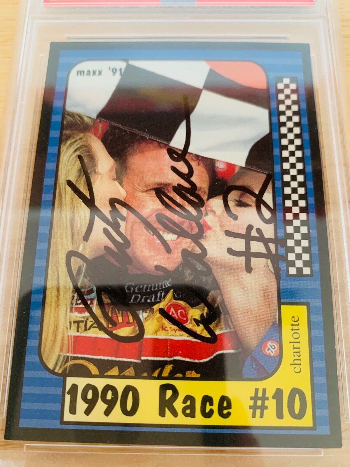 Rusty Wallace Autographed 1991 MAXX Auto Racing Card PSA Certified Slabbed