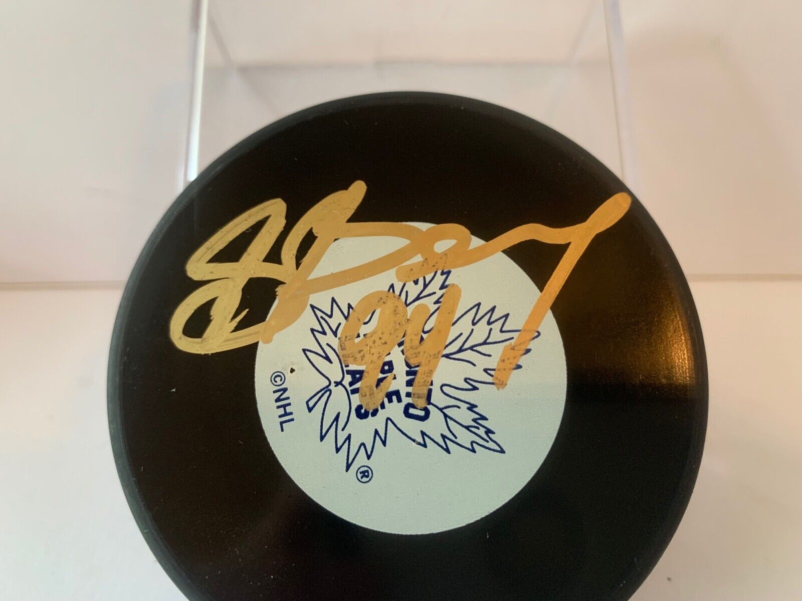 Sergei Berezin Autographed Official NHL Hockey Puck Toronto Maple Leafs Logo