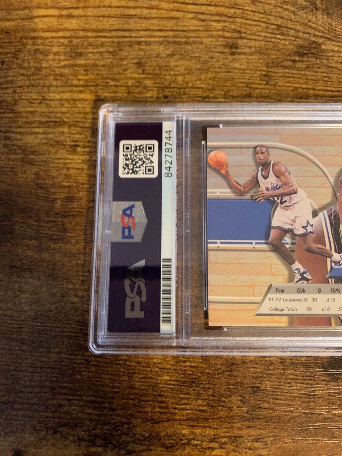 Shaquille O Neal Autographed 1992 Fleer Ultra Rookie Card PSA Certified Slabbed