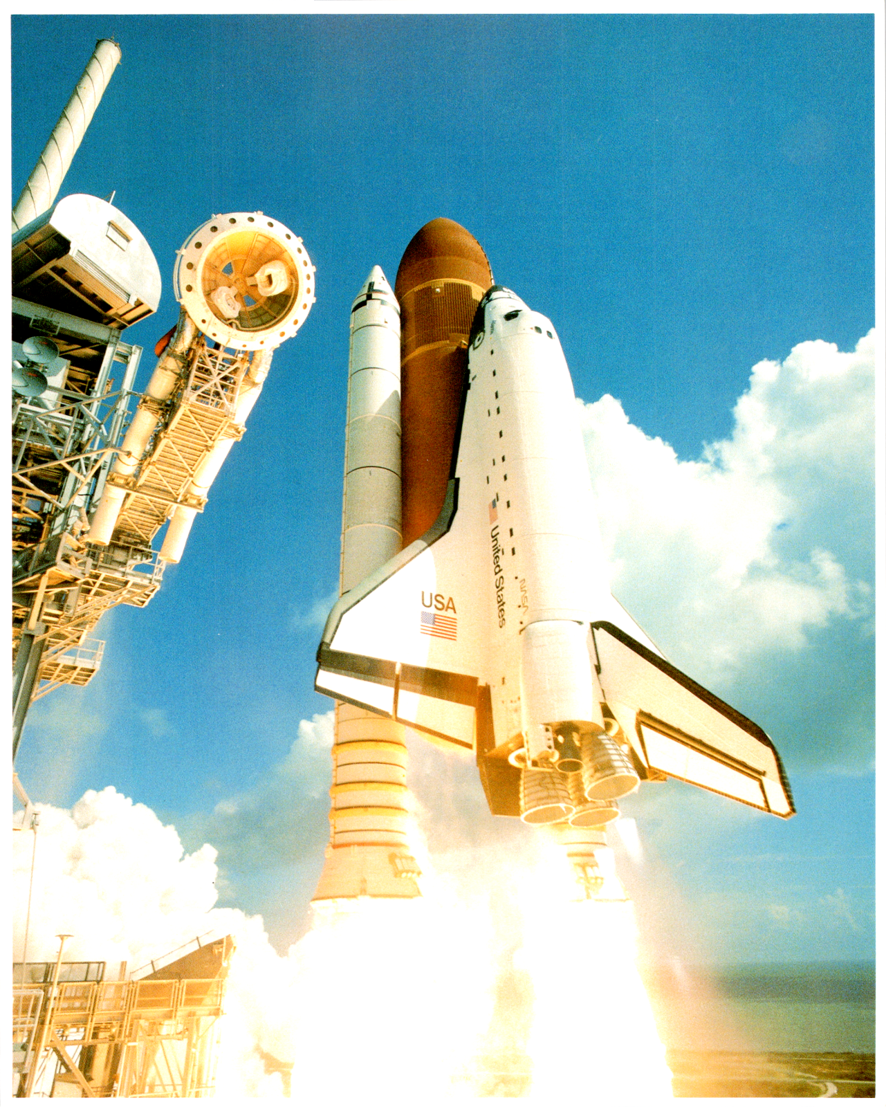 Space Shuttle Atlantis Lift off 8x10 Color Photo in Excellent Condition
