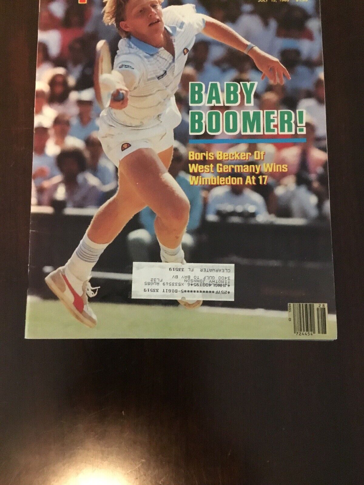 Sports Illustrated Magazine Boris Becker Cover July 15, 1985