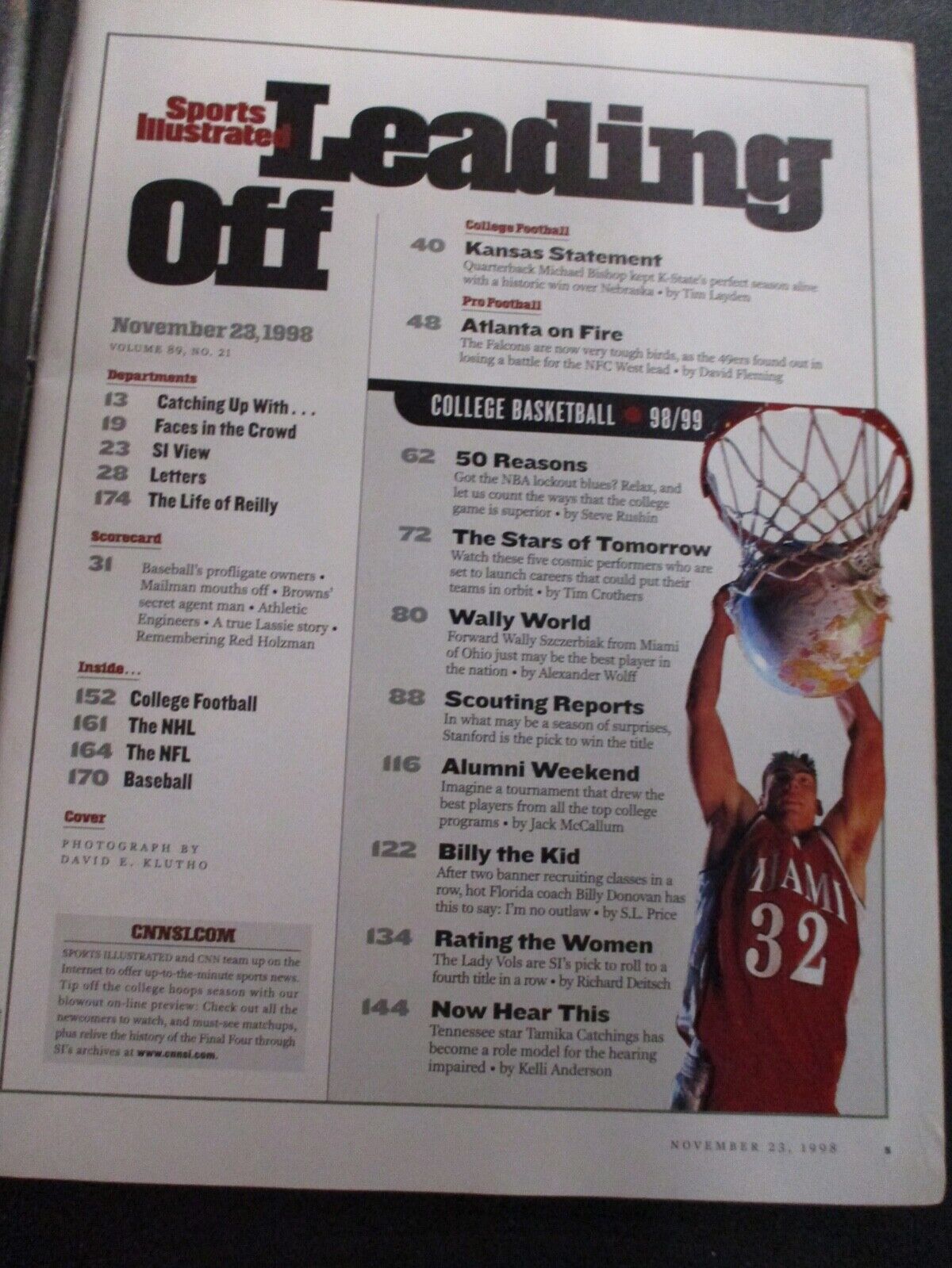 Sports Illustrated Magazine Nov 23 1998 Stanford Basketball Cover Ship Label