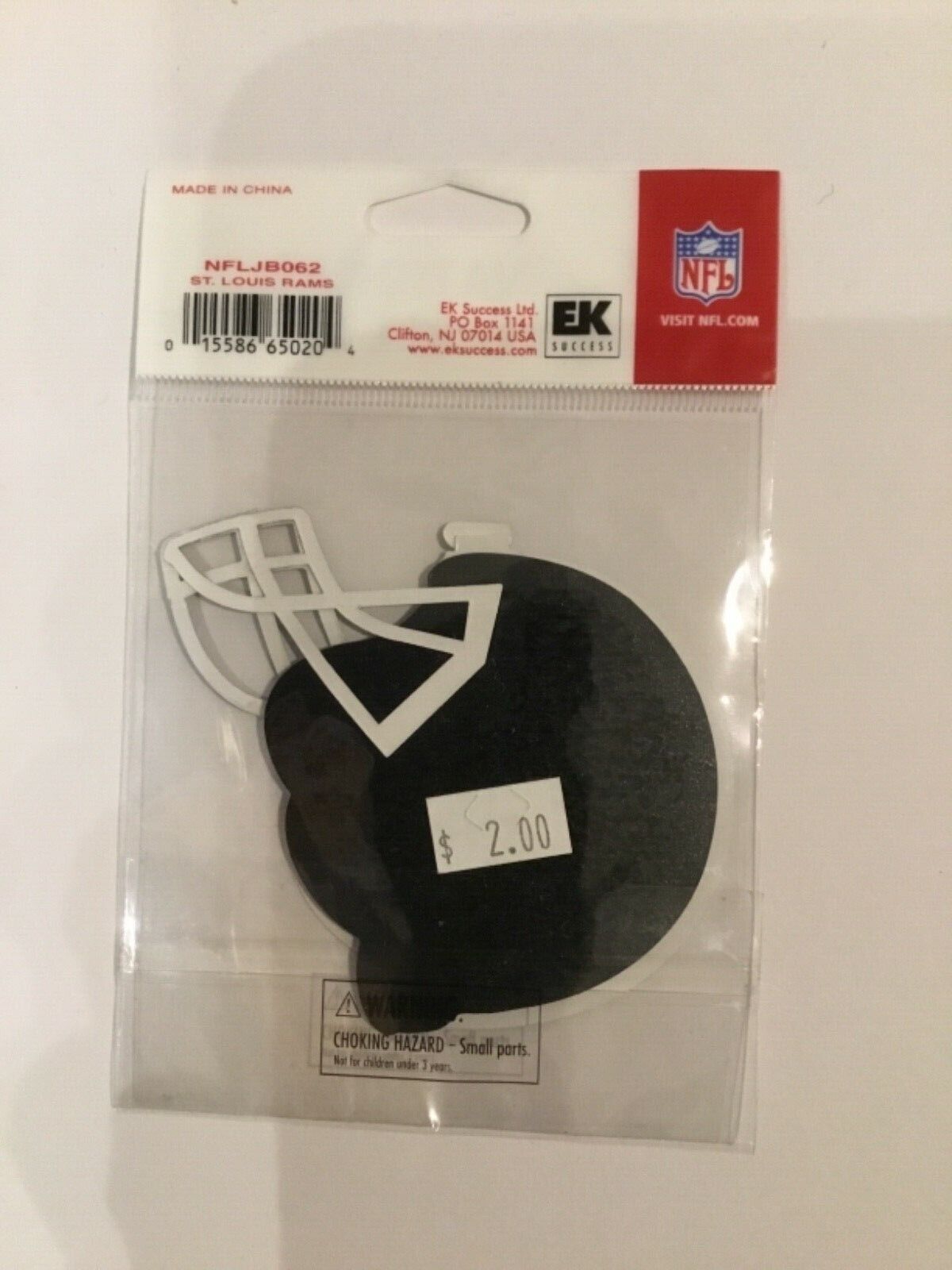 St Louis Rams Helmet Sticker 3.5x3 Inch EK Success NIP Old Stock