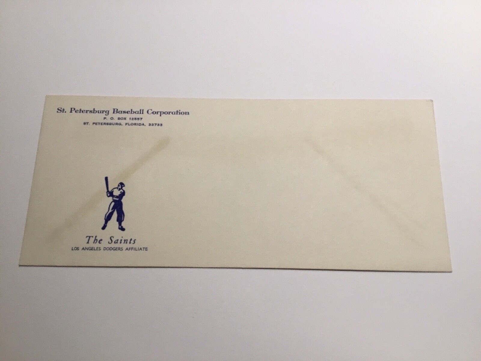 St Petersburg Saints Dodgers Envelope 1962-65 Unused