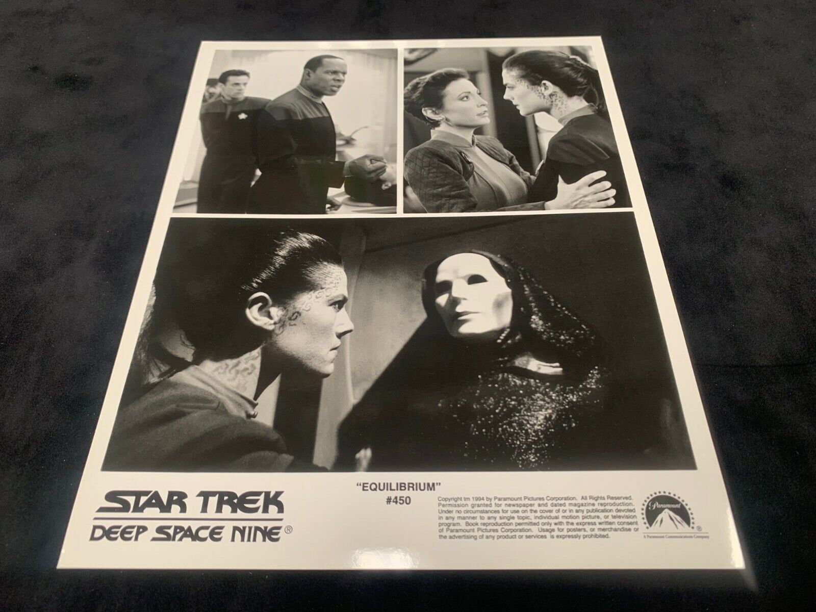 Star Trek Deep Space Nine 8x10 B&W Photo of Equilibrium 450 Photo B