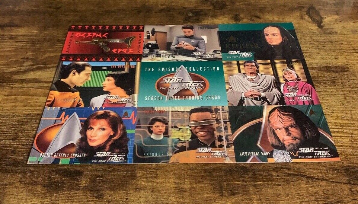 Star Trek The Next Generation Season 3  9 Card Promo Sheet 1995 SkyBox