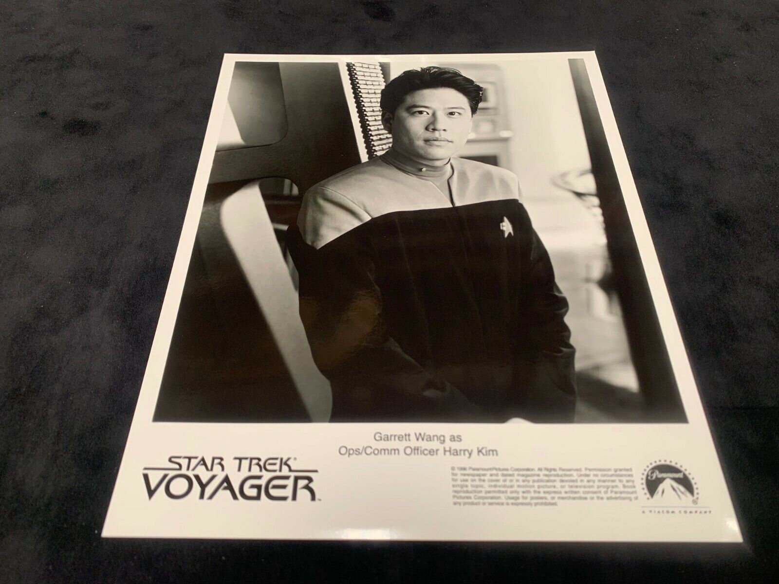 Star Trek Voyager 8x10 B&W Photo of Garret Wang in Excellent Condition