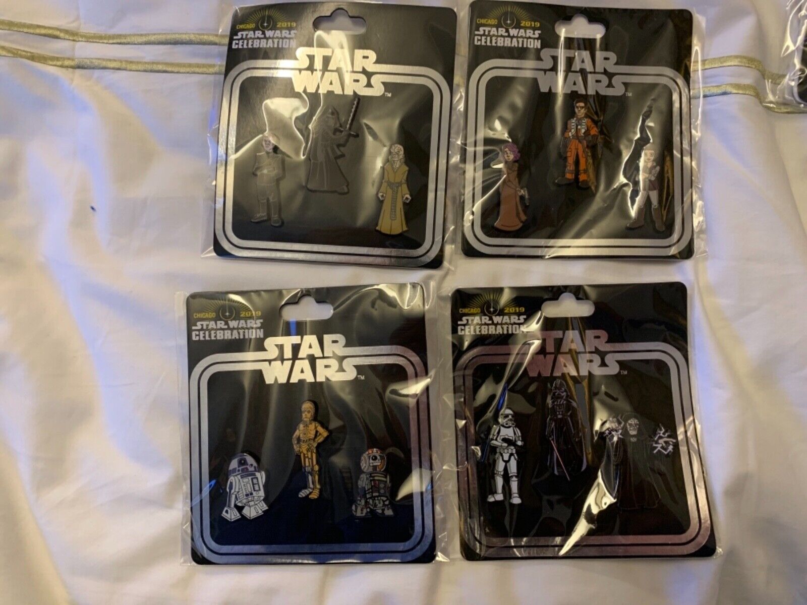 Star Wars Celebration Chicago 2019 PIN 3-pack Sets 4 lot Empire 1st Order Droid