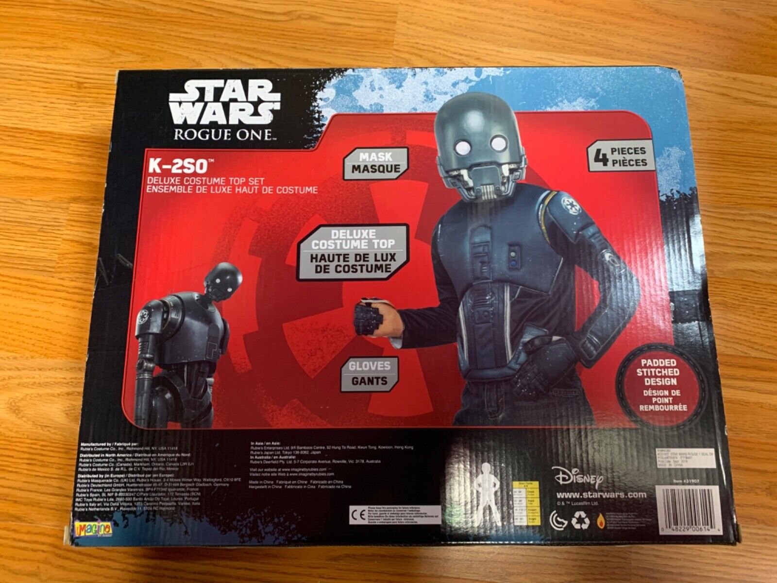 Star Wars Rogue One Disney K-2SO Deluxe Costume Top Set Imagine by Rubies