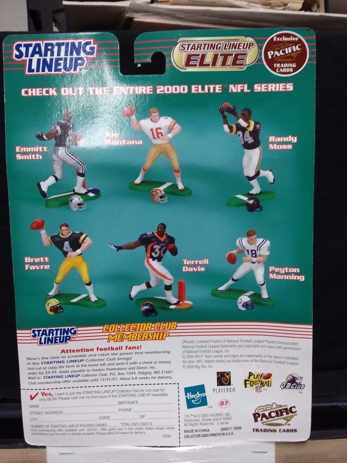 Starting Lineup Elite JOE MONTANA San Francisco 49ers NFL Figure 2000 NIB