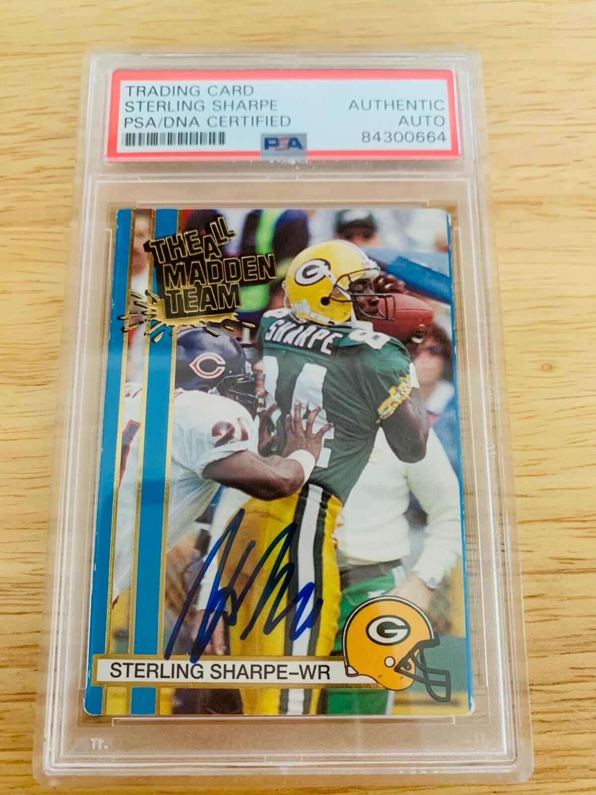Sterling Sharpe Autographed 1990 Action Packed AM Card PSA Certified Slabbed