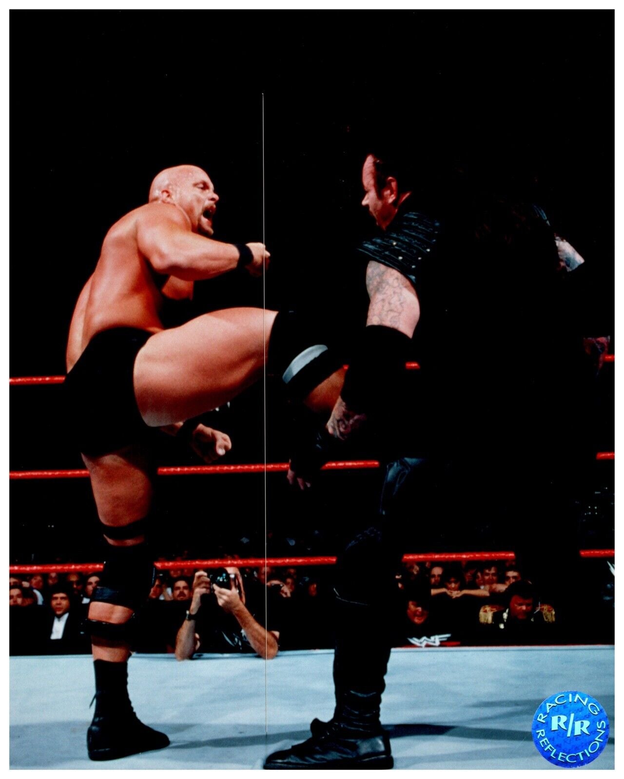 Stone Cold Steve Austin and The Undertaker WWE WR Hologram 8x10 Photo