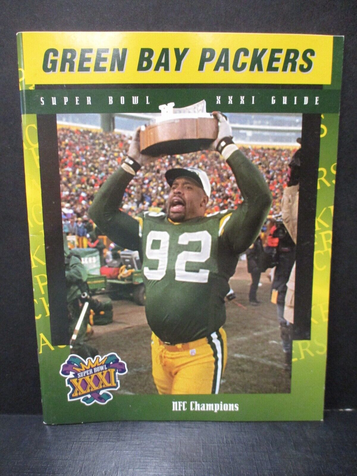 Super Bowl 31 XXXI NFC Champions Green Bay Packers Media Guide Reggie White EX