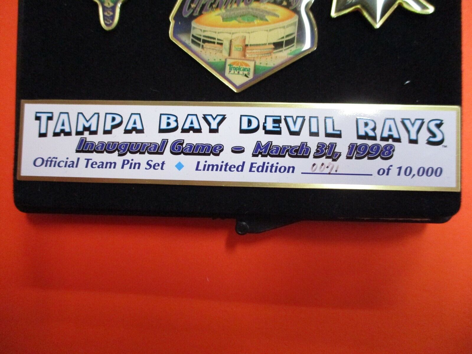 Tampa Bay Devil Rays Inaugural Game 3 Pin Limited Edition LTD Set
