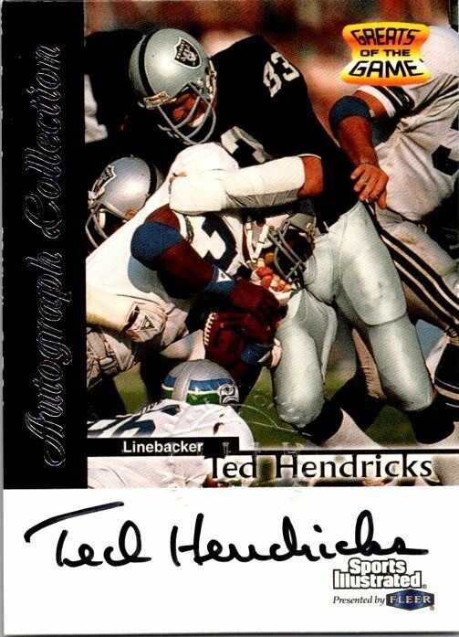 Ted Hendricks Oakland Raiders 1999 Fleer Sports illustrated Card Certified Graph
