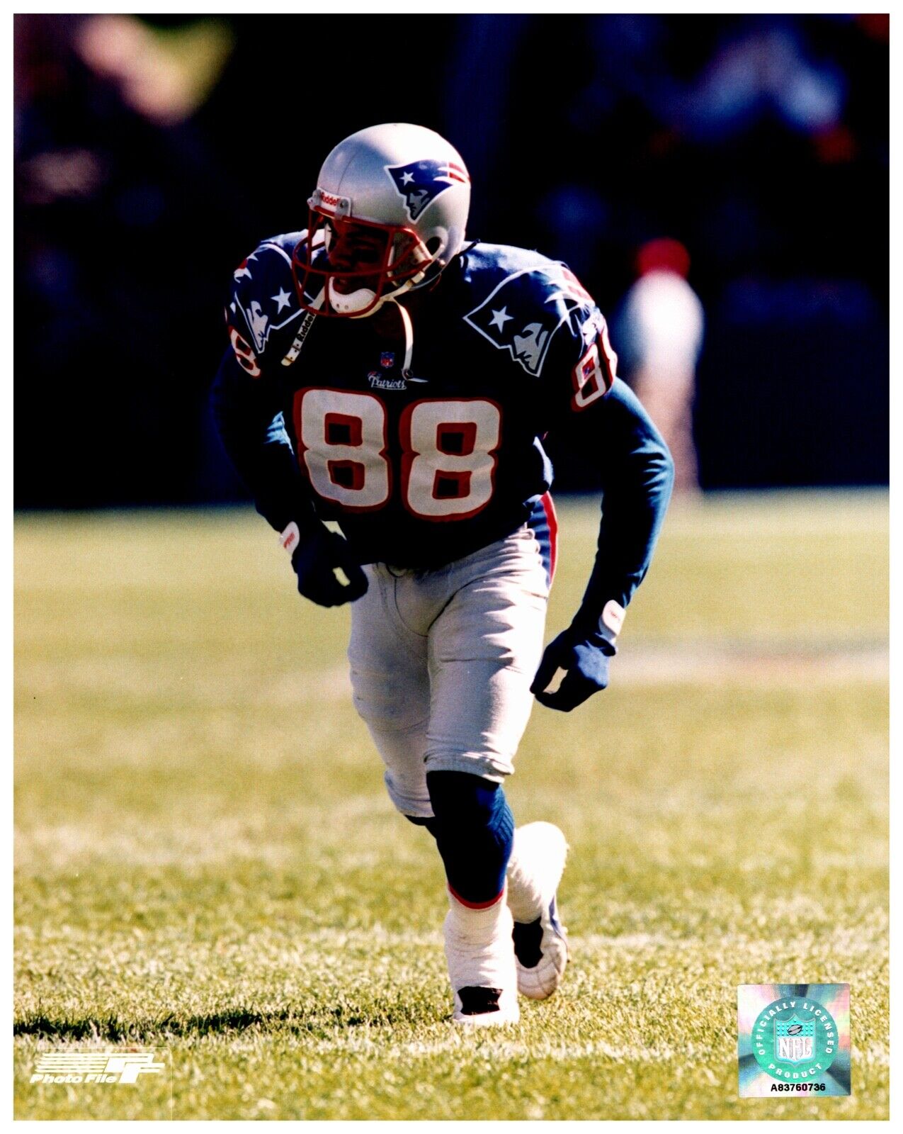Terry Glenn New England Patriots Photofile Unsigned 8x10 Hologram NFL Photo