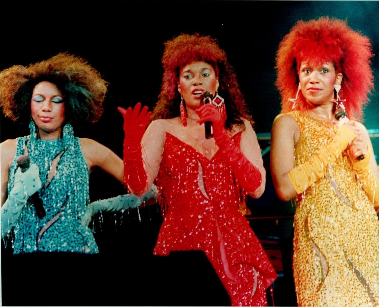 The Pointer Sisters R&B Singing Group Vintage Publicity 8x10 Color Photo