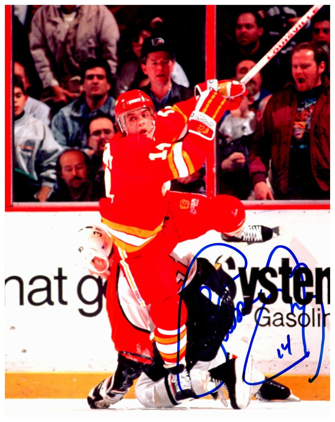 Theo Fleury Calgary Flames Signed Autographed 8x10 Color Photo
