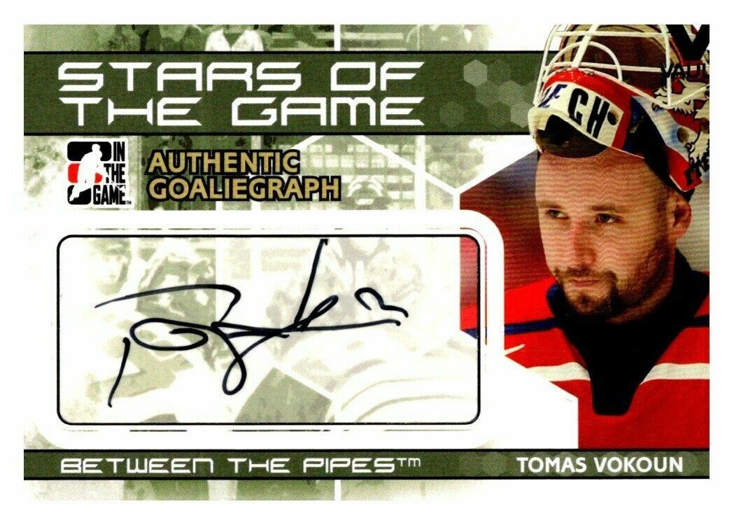 Thomas Vokoun Stars of the Game AutoCard 2015/16 ING Vault 2010 Signed NM MT