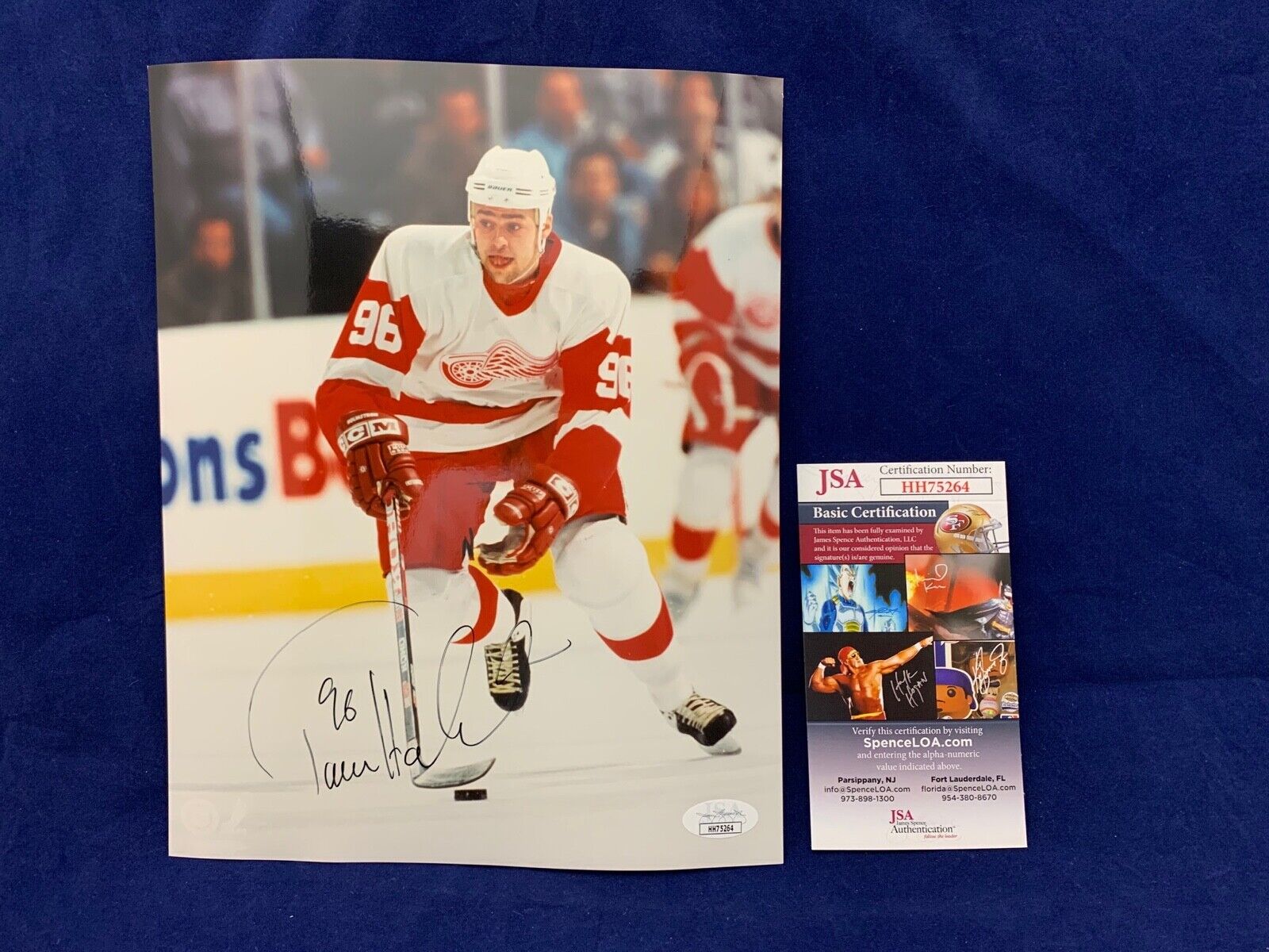 Tomas Holmstrom Detroit Red Wings Autographed 8x10 Photo A JSA COA HH75264