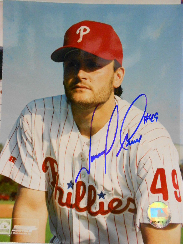Tommy Greene Philadelphia Phillies autographed 8x10 color photo