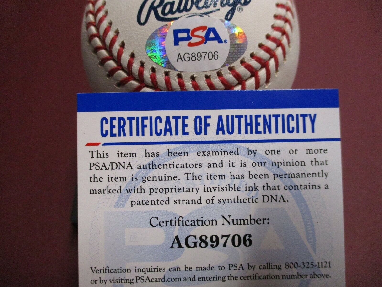 Tommy Hanson Atlanta Braves d 2015 Autographed Official Ball Signed Baseball PSA