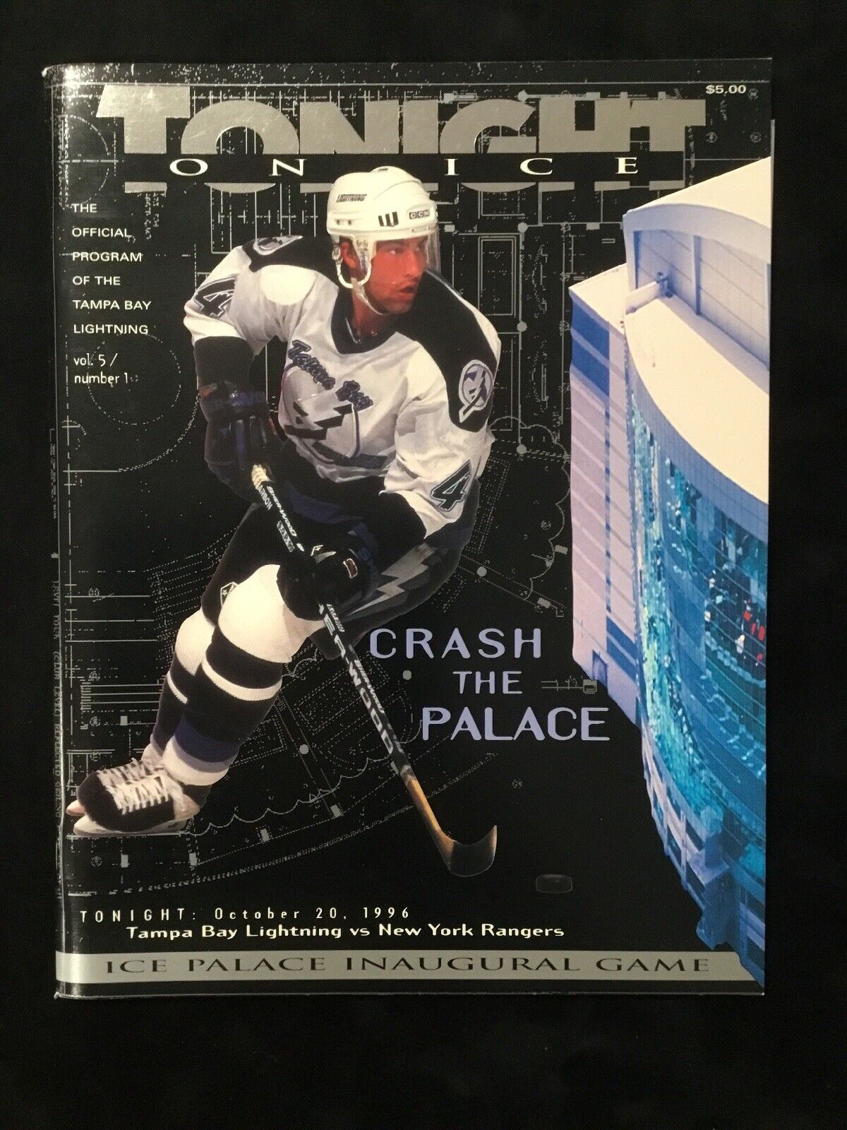 Tonight On Ice Program Lightning  Vs New York Rangers 1996 Gretzky Hamrlik Cover