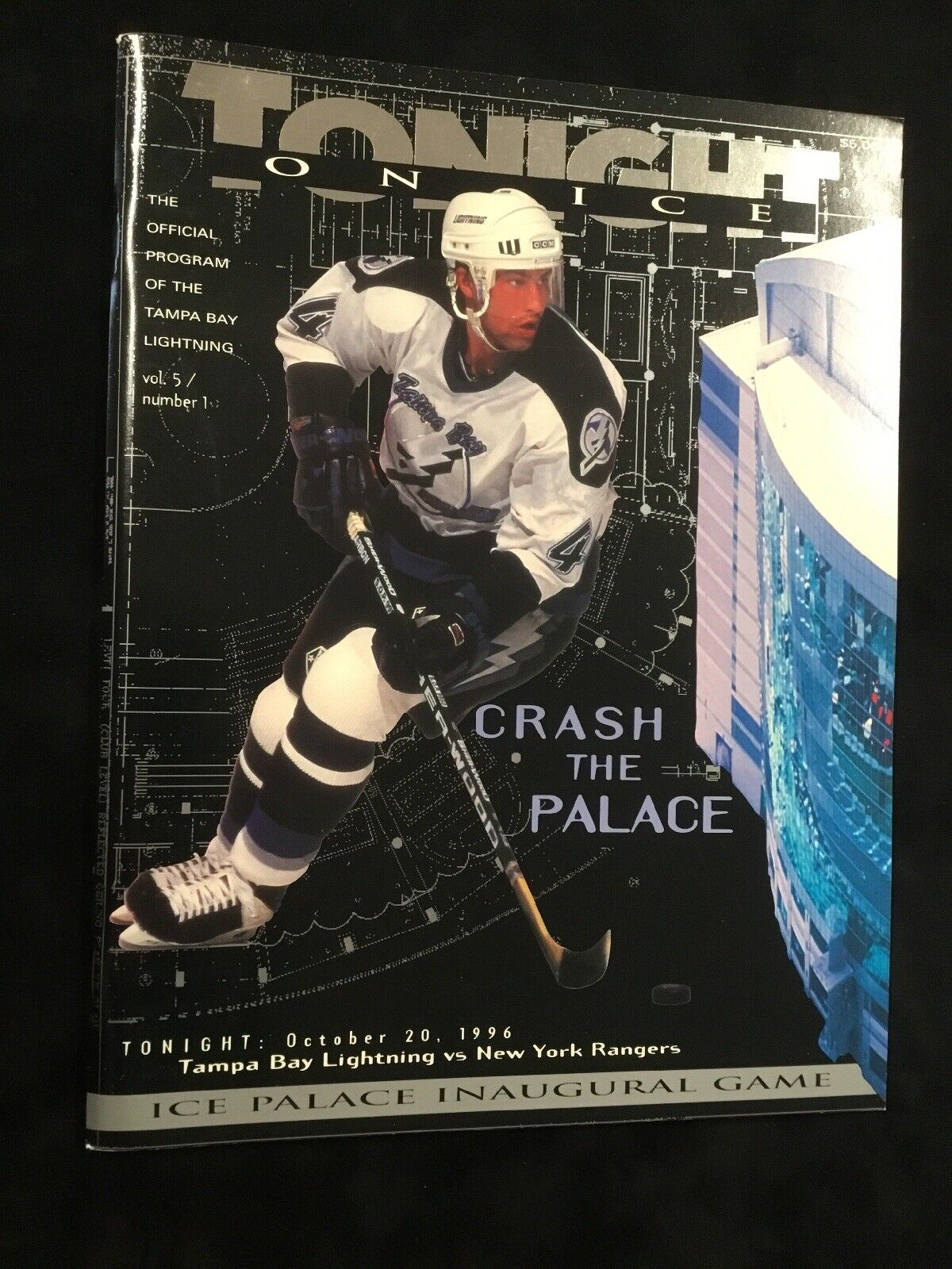 Tonight On Ice Program Lightning  Vs New York Rangers 1996 Gretzky Hamrlik Cover